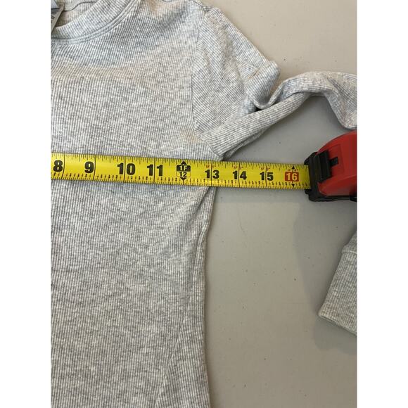 Skims Cotton Rib Long Sleeve Y2K Bella Henley Top XS Coquette Minimalist Lounge - Picture 14 of 15